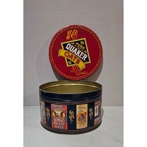 Vintage 1983 Quaker Oats Limited Edition Heritage Cookie Tin Advertising Decor